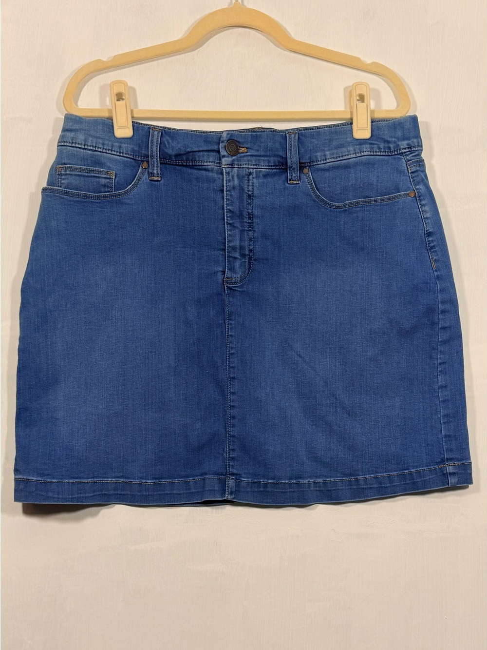 croft & barrow Blue Denim Mini Skirt